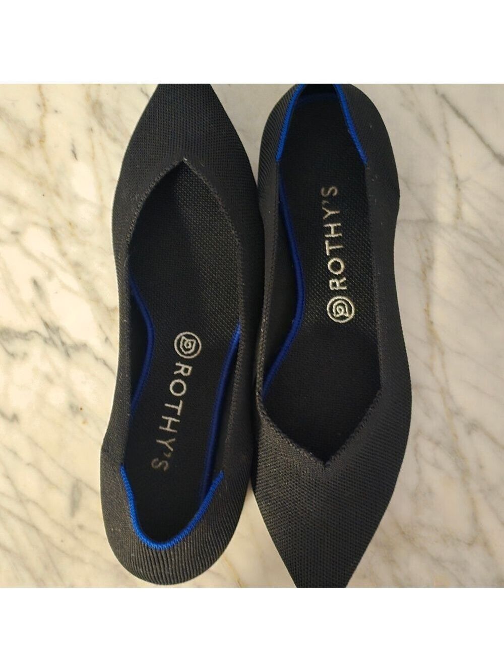 ROTHYS W11 Black Point Toe Ballet Flats - Picture 5 of 9